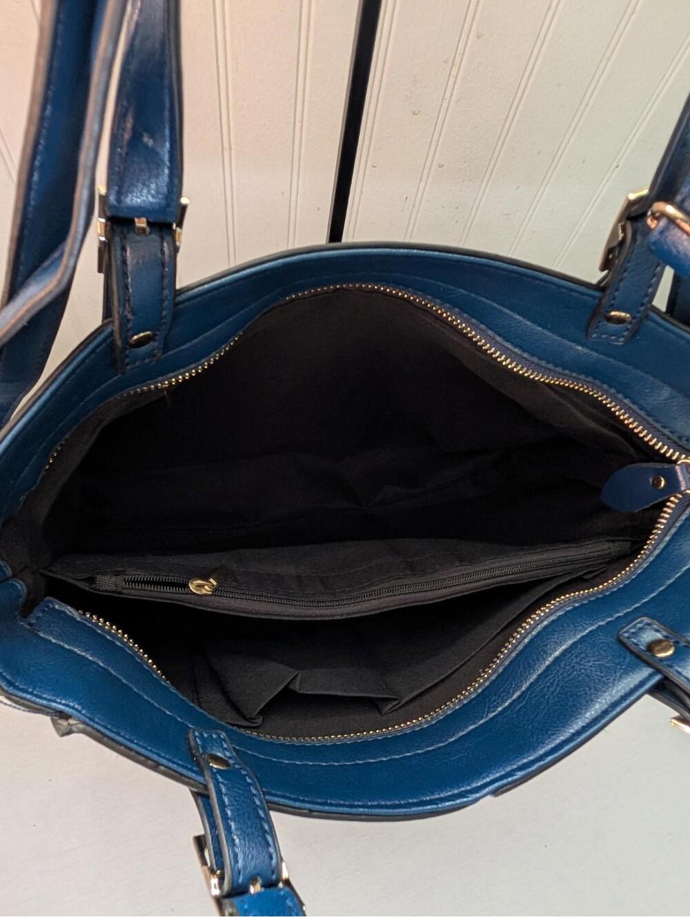 Shoulder Bag Top Handle Many Pockets Blue - Picture 7 of 7